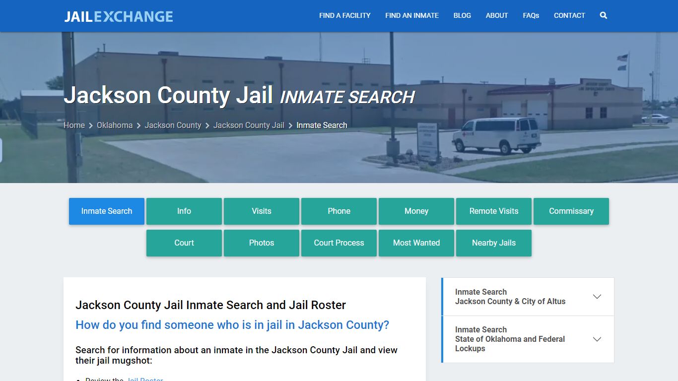 Jackson County Jail Inmate Search - Jail Exchange